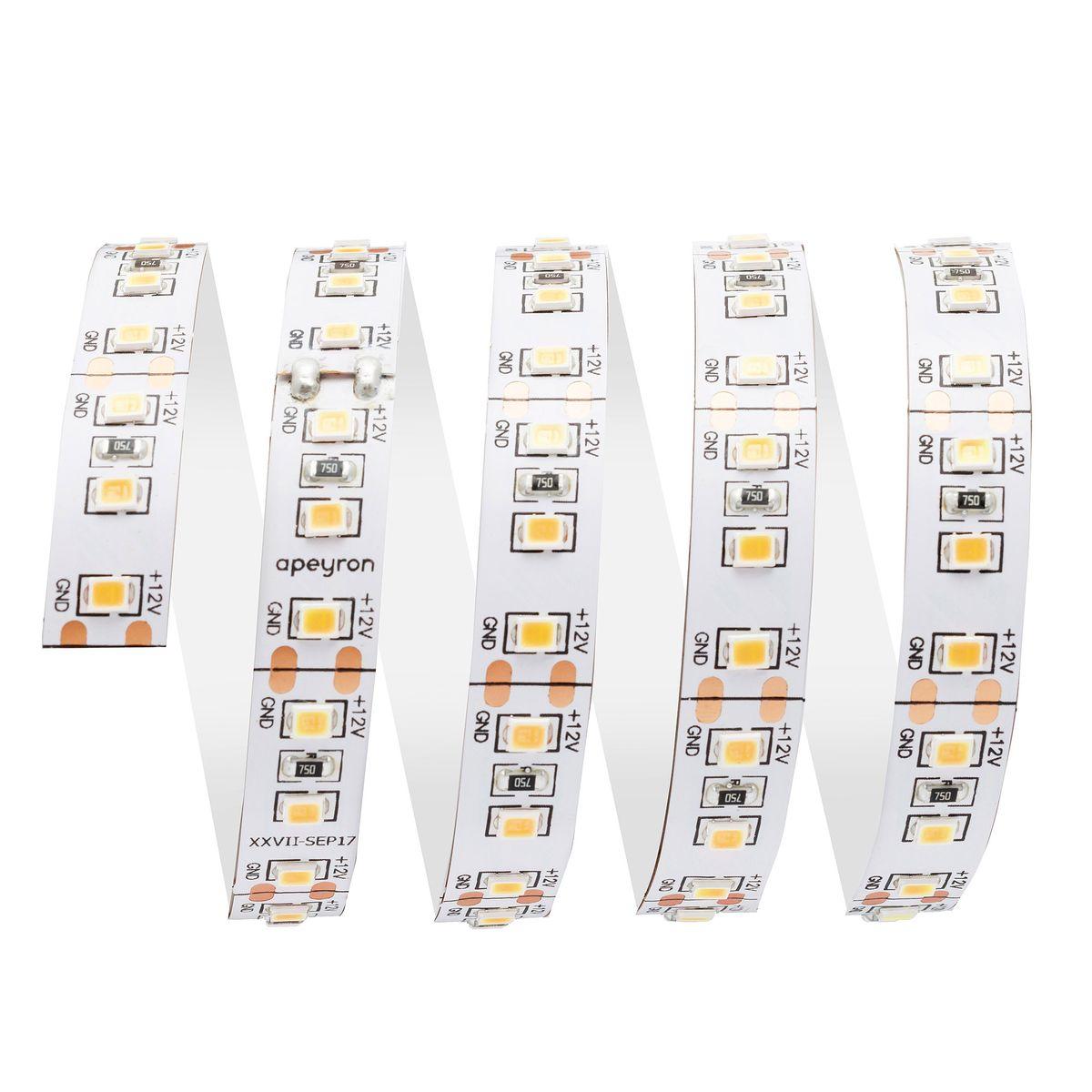 Светодиодная лента Apeyron 12W/m 120LED/m 2835SMD дневной белый 5M 00-131