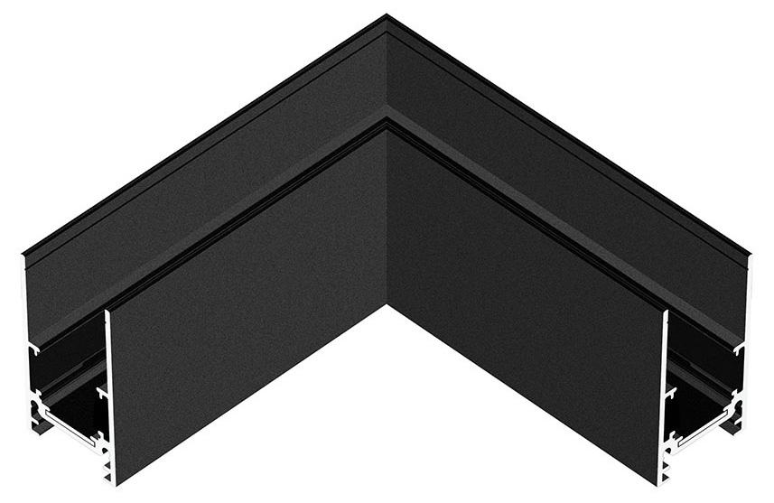 Коннектор угловой Hesby Lighting ElDeko для накладного шинопровода, чёрный HSBL_0053