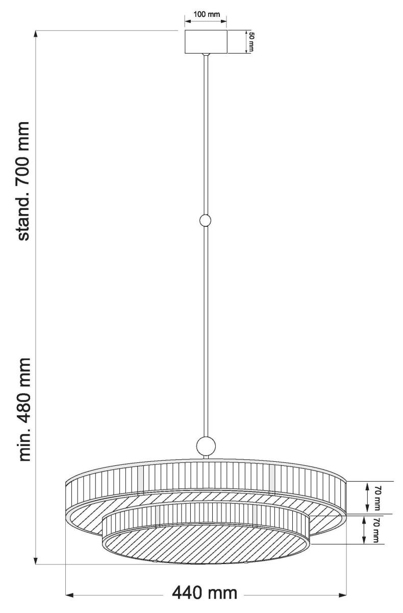 Подвесной светильник KUTEK LAVONE LAV-ZW-9(P)60/44