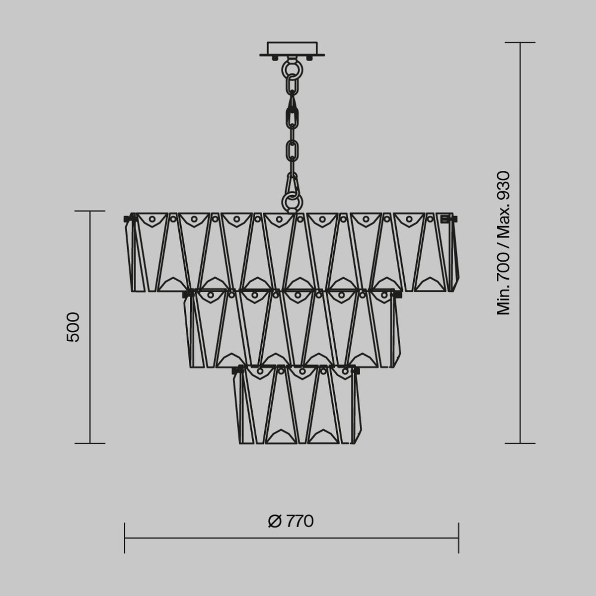 Подвесная люстра Maytoni Puntes MOD043PL-18G
