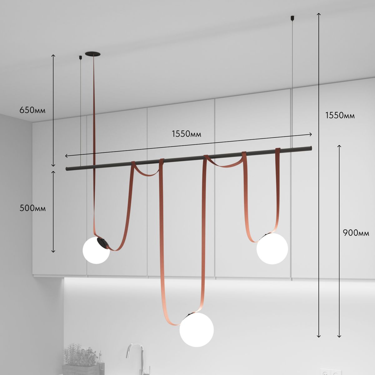 Комплект ременной трековой системы Denkirs Belty Set DK55SET07-01-BR