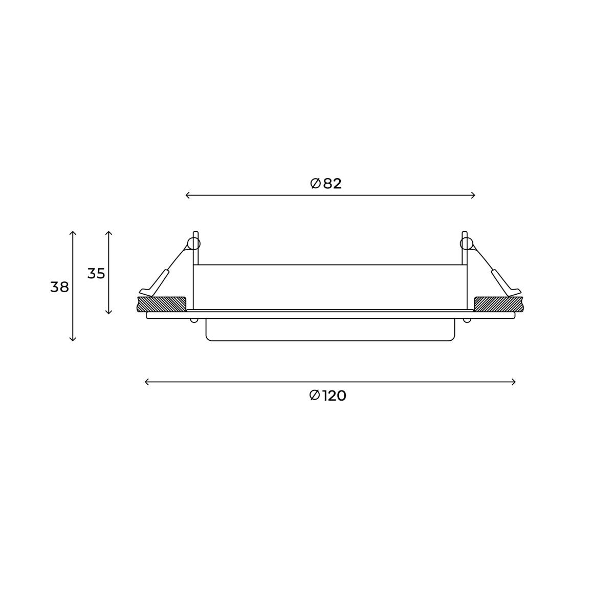 Встраиваемый светильник Hesby Lighting Aurora IP20, 15Вт + LED 4Вт, GX53, белый HSBL_0132