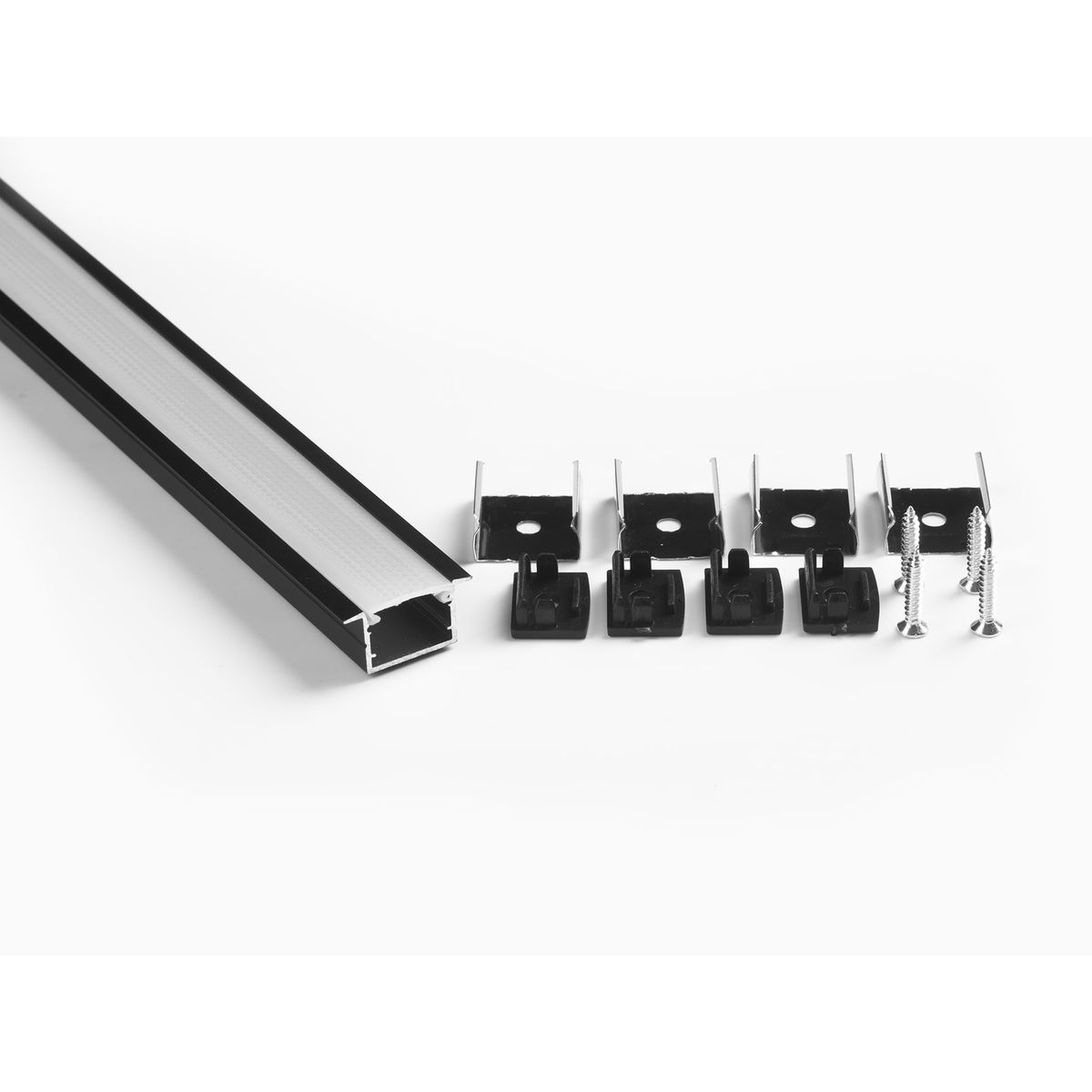 Профиль врезной LEDS POWER СПВ17-2412 алюм. черный с призм.рассеивателем 2м 008462