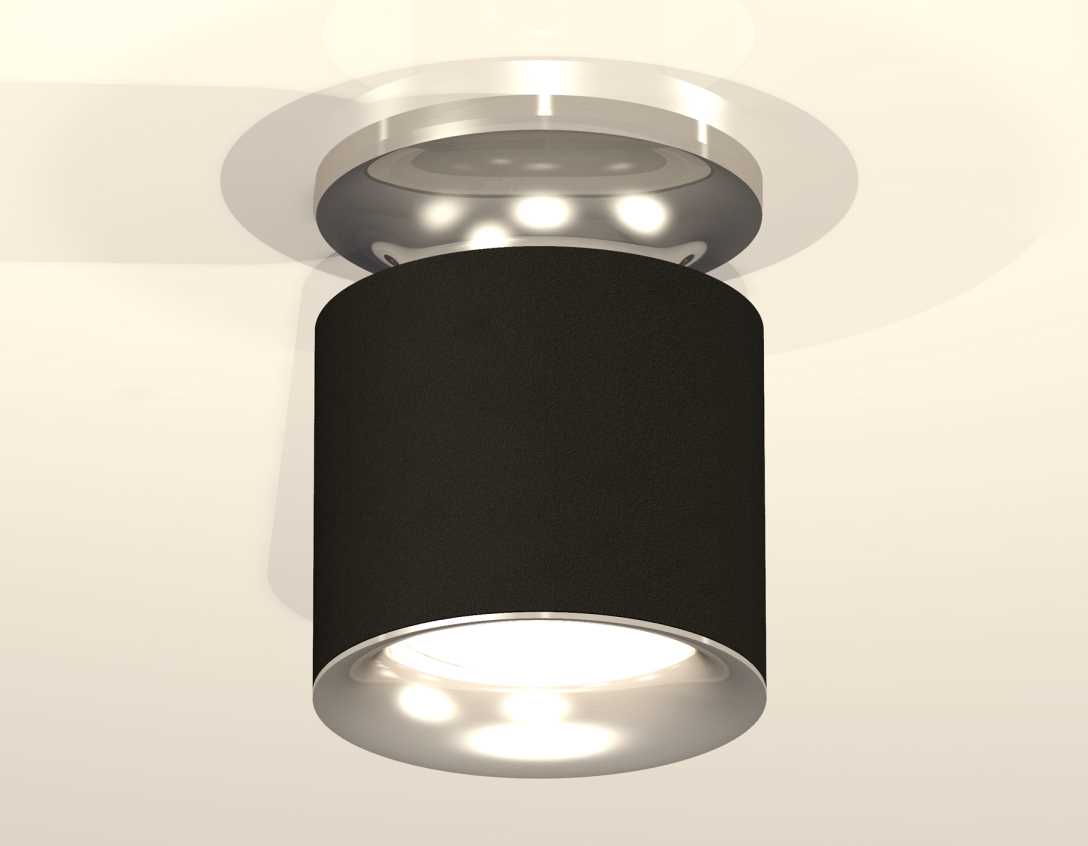 Комплект накладного светильника Ambrella light Techno Spot XS7402083 SBK/PSL черный песок/серебро полированное (N7927, C7402, N7012)