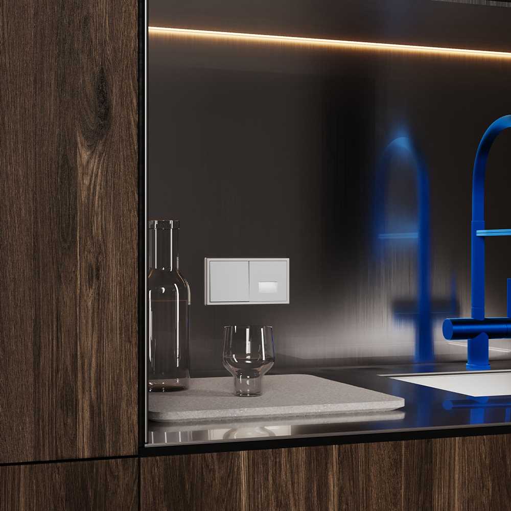 Накладка для подсветки светодиодной с датчиком, S70 (серый) Voltum VLS002416