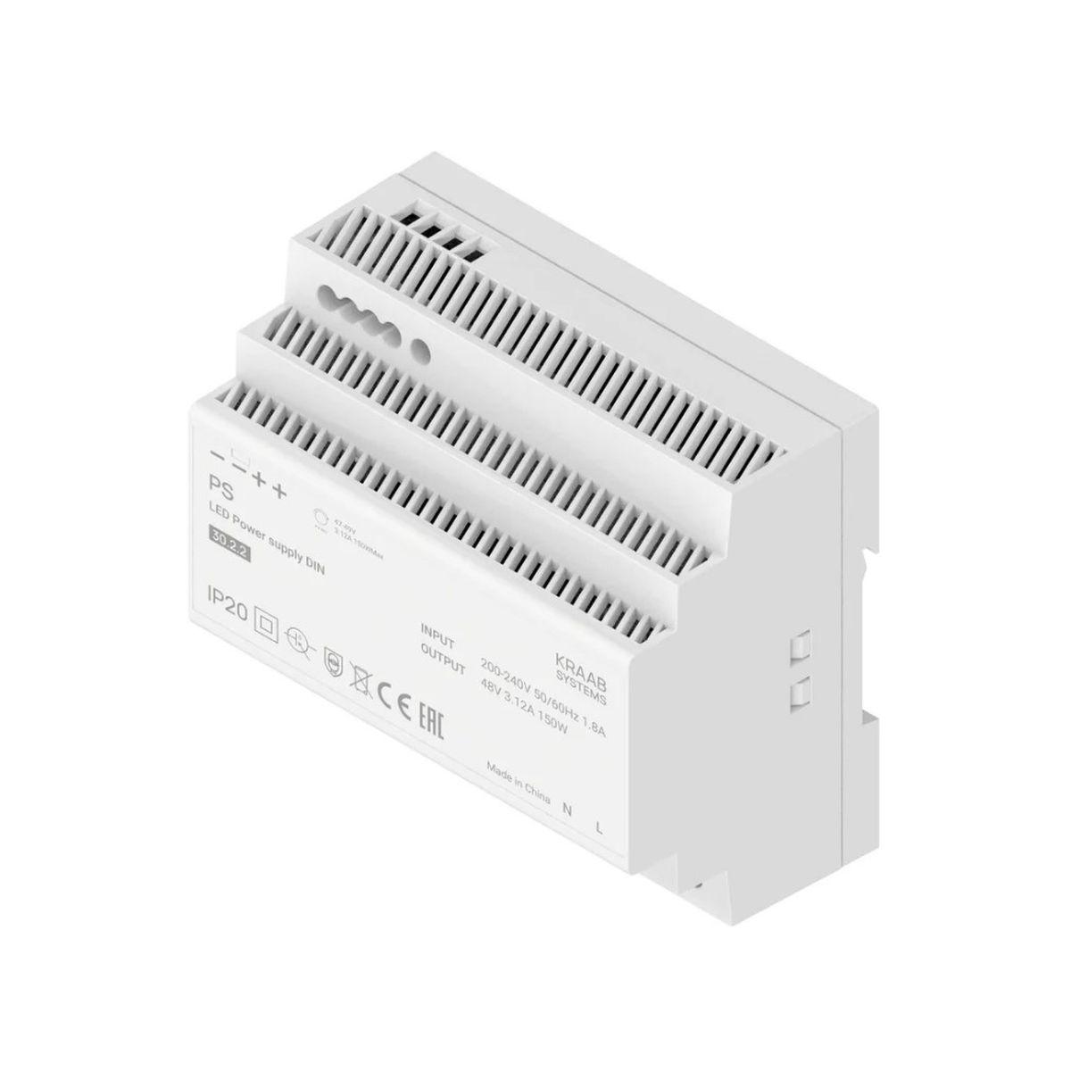 Блок питания Kraab Systems PS LED DIN 150Вт 3.125А 48В 30.2.2