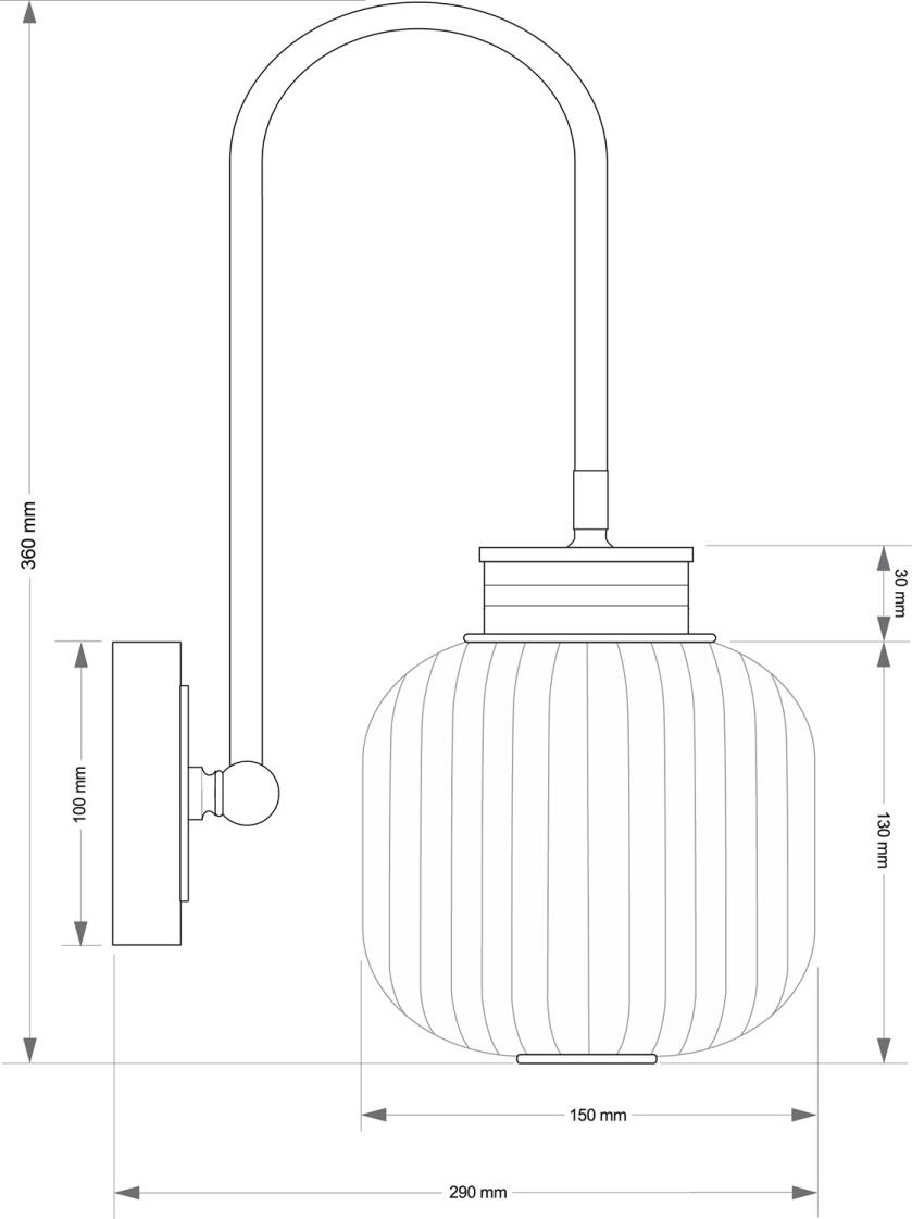 Настенный светильник KUTEK ALBA ALB-K-1(Z)