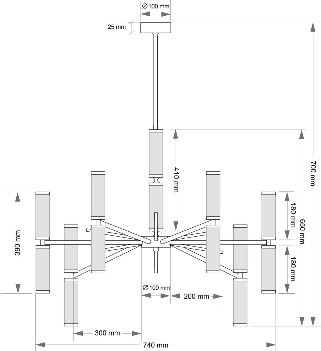Подвесной светильник KUTEK SALETTO SAL-ZW-6(P)