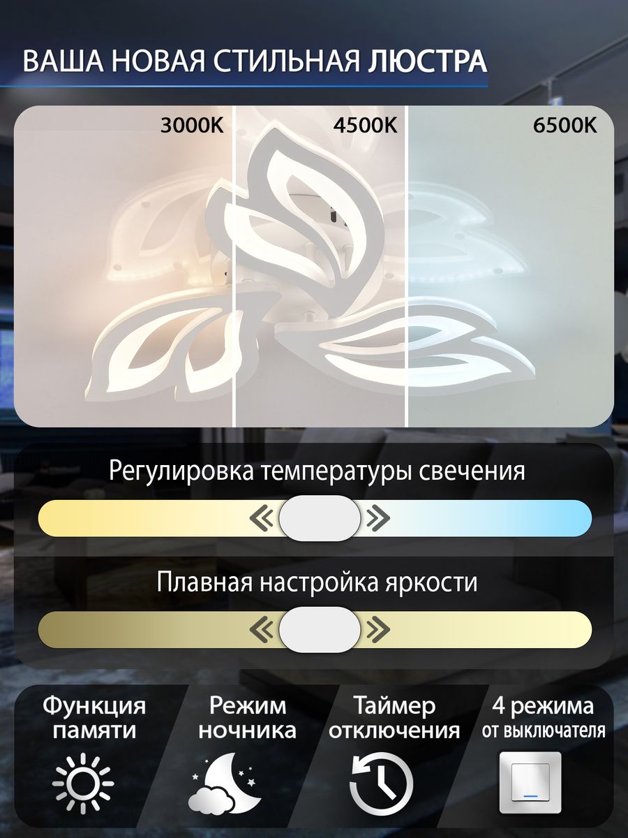 Потолочная светодиодная люстра Natali Kovaltseva LED LAMPS 81426