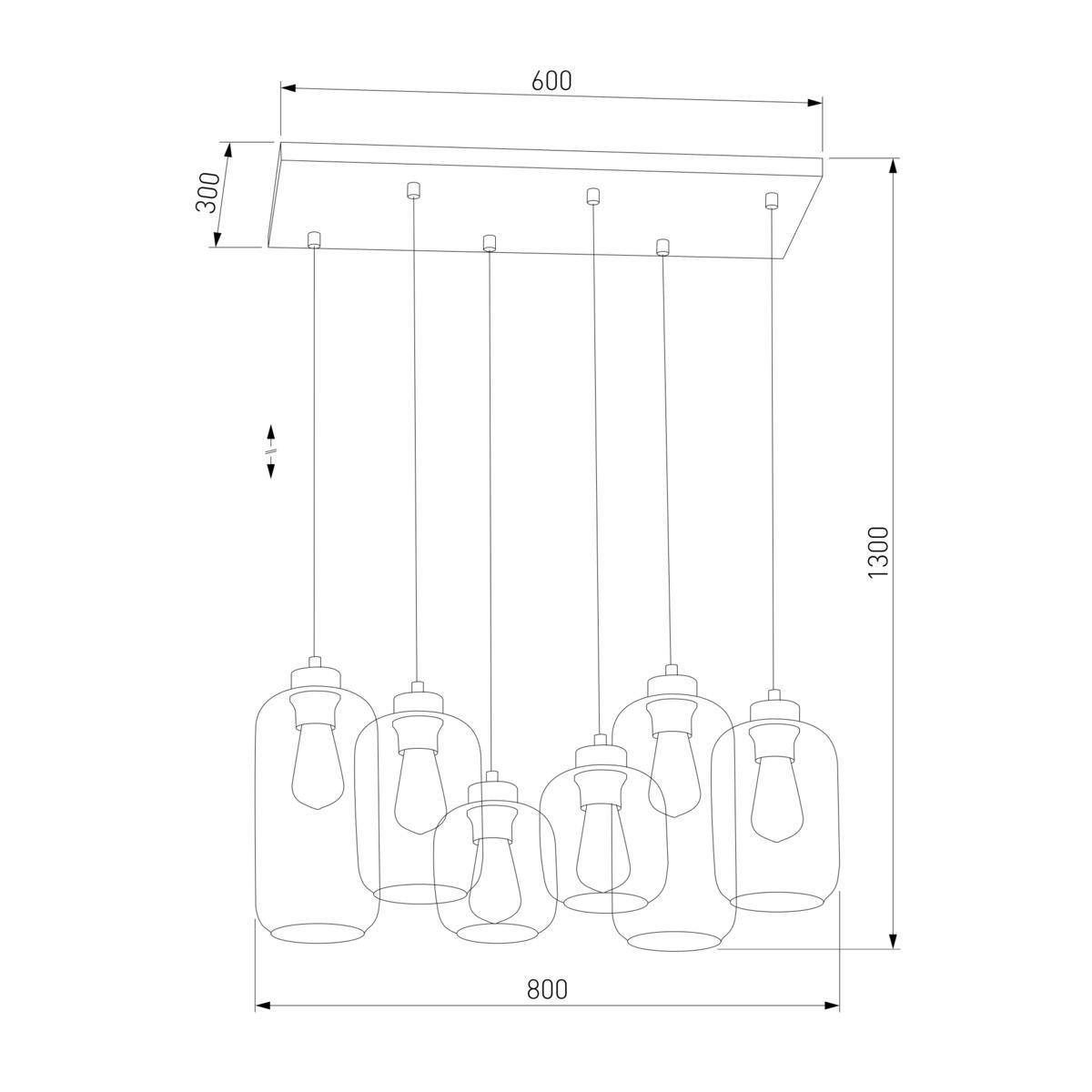 Подвесная люстра TK Lighting 1027 Marco Graphite