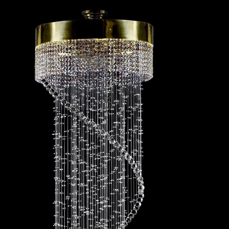 Каскадная люстра Artglass Spiral 600X2500 Chaos CE