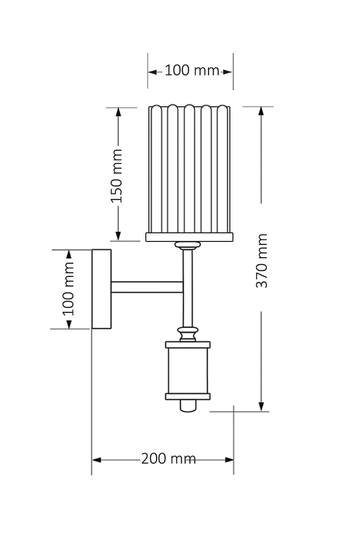 Настенный светильник KUTEK MOOD Artu Ryfel ART-K-1(N)R