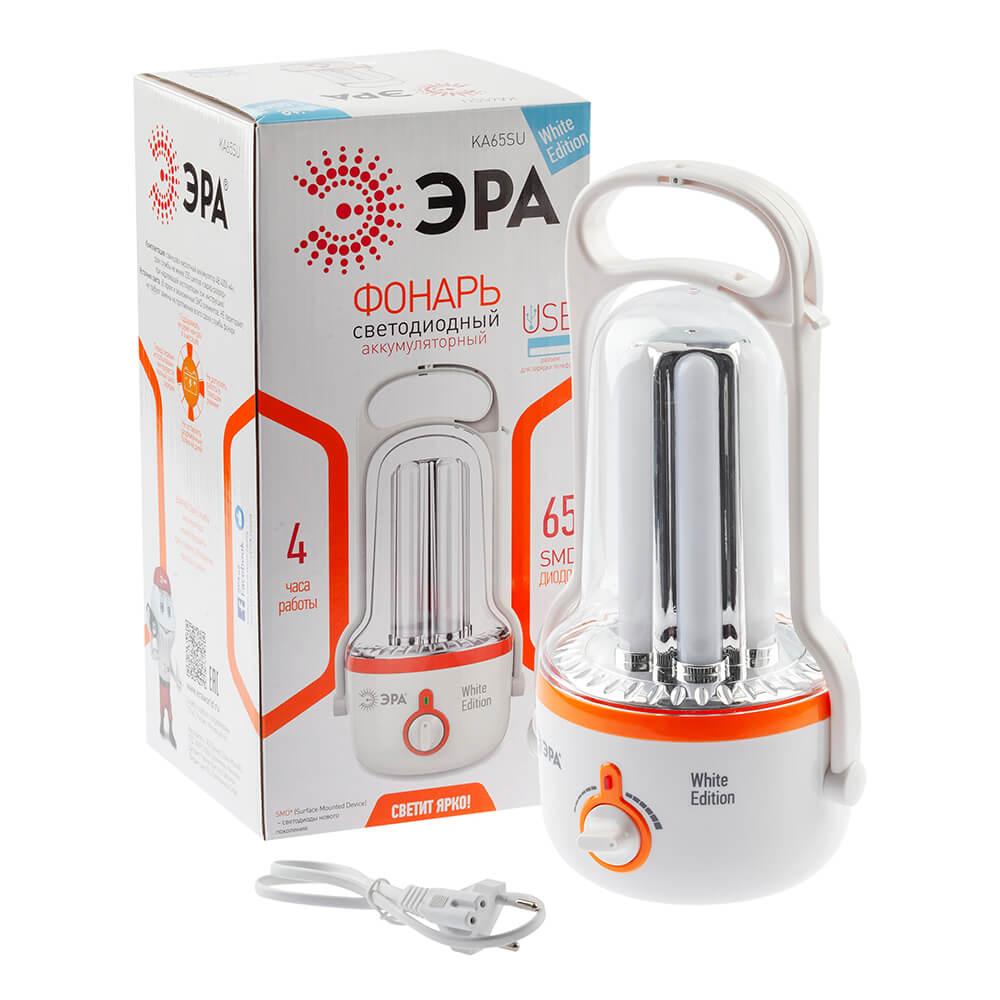 Кемпинговый светодиодный фонарь ЭРА аккумуляторный 280 лм KA65SU Б0026985