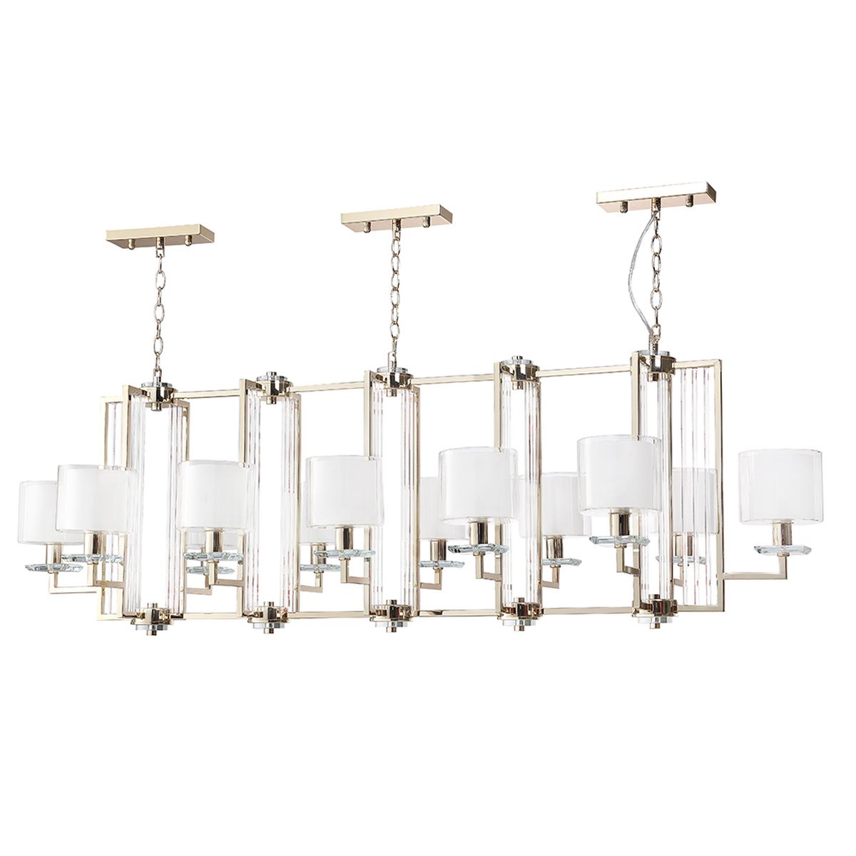 Подвесная люстра Crystal Lux Nicolas SP12 L1600 Gold/White