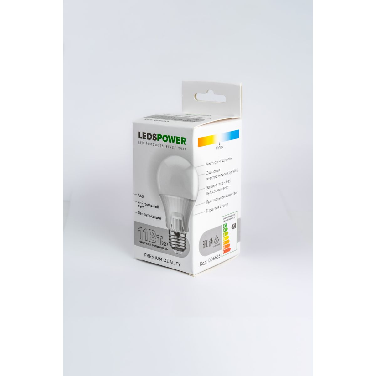 Светодиодная лампа LEDS POWER A60 E27 11Вт 4000К 006635