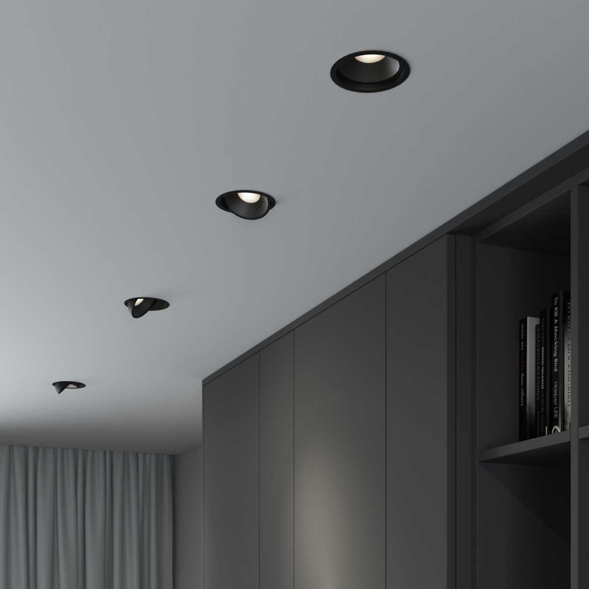 Встраиваемый светодиодный светильник Elektrostandard Slide 25083/LED 6W 4200K чёрный a062944