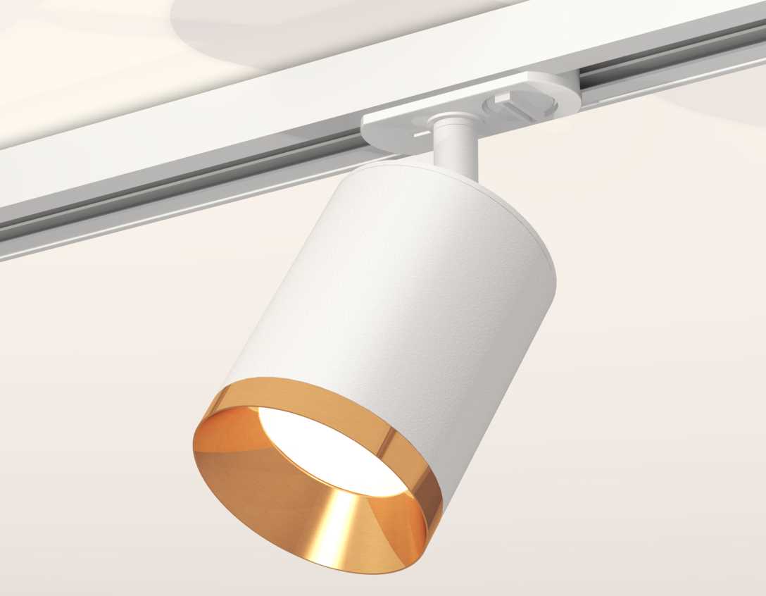 Комплект трекового светильника Ambrella light Track System XT7421004 SWH/PYG белый песок/золото желтое полированное (A2536, C7421, N7034)