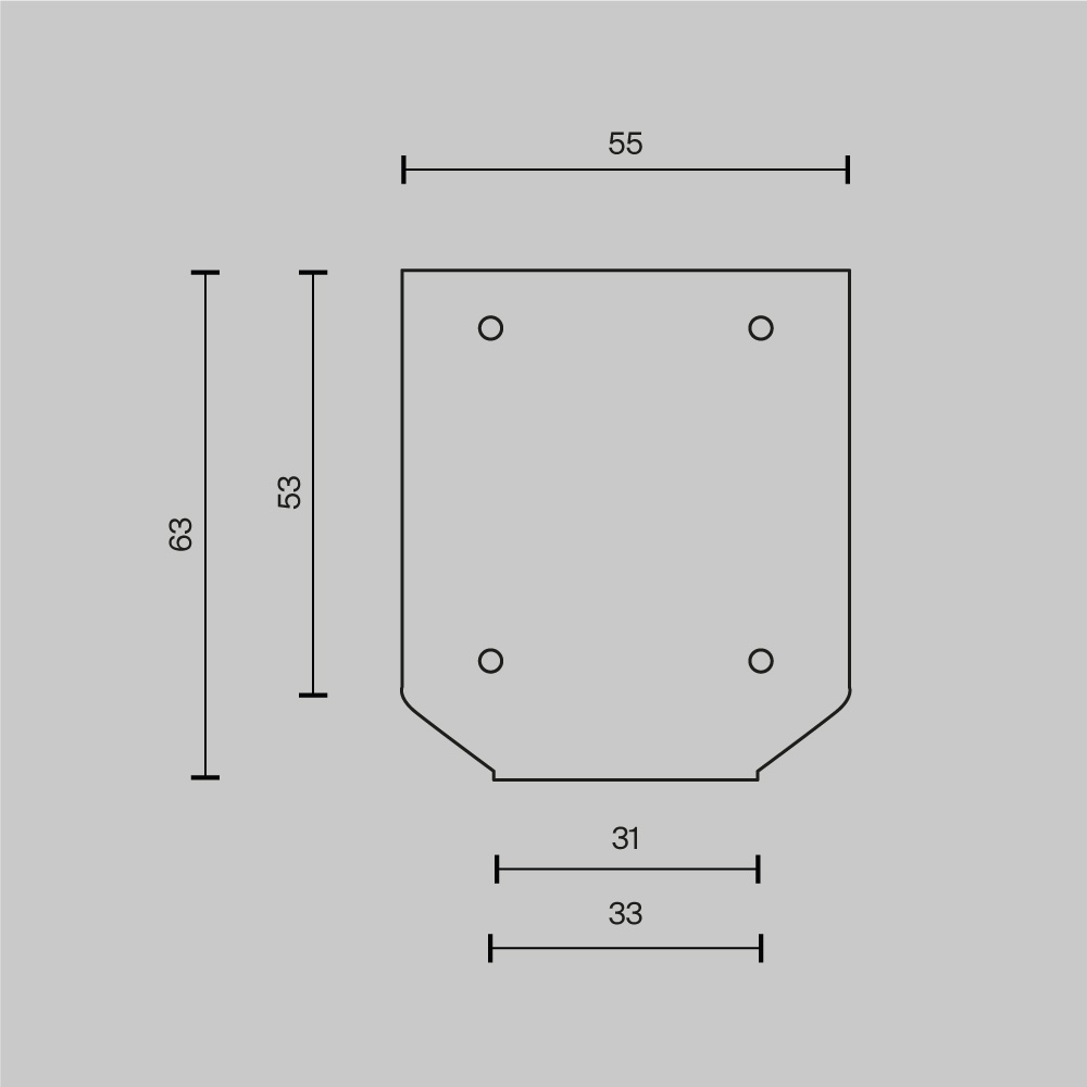 Заглушка торцевая Maytoni Technical к профилю 2шт TRA034MPEC-21S(N)