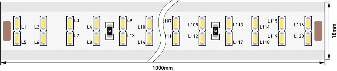 Светодиодная влагозащищенная лента SWG 20W/m 240LED/m 3014SMD нейтральный белый 50M 002167