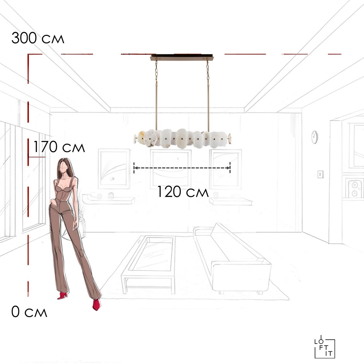 Подвесной светильник LOFT IT Alicante 10248/1200