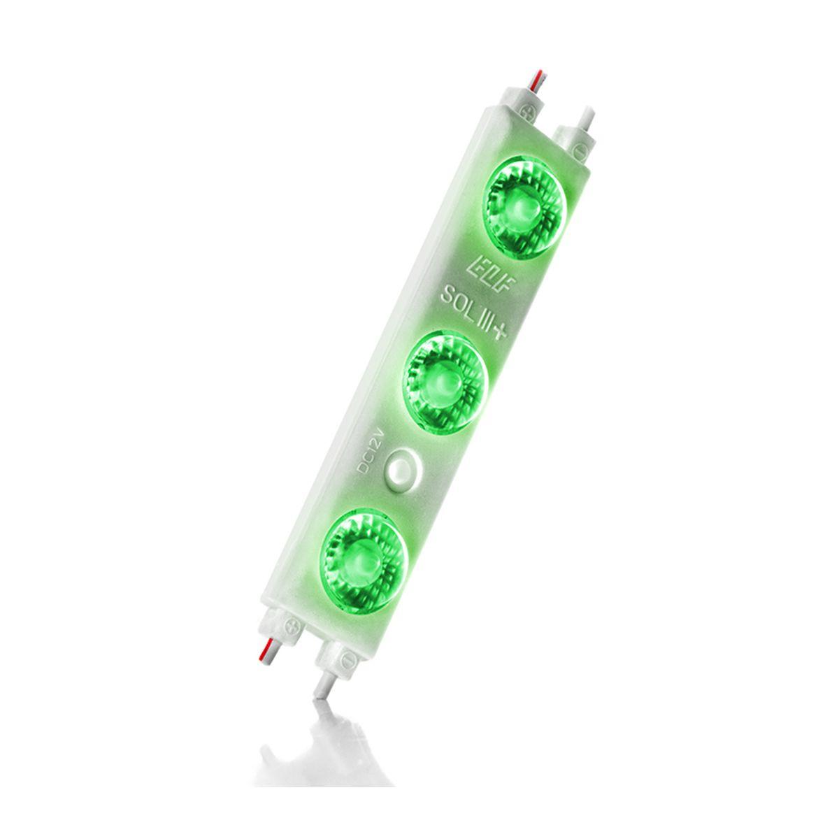 Модуль светодиодный ELF SOL+, 3SMD диод 2835, зеленый ELF-SOL+ 3 2835 G