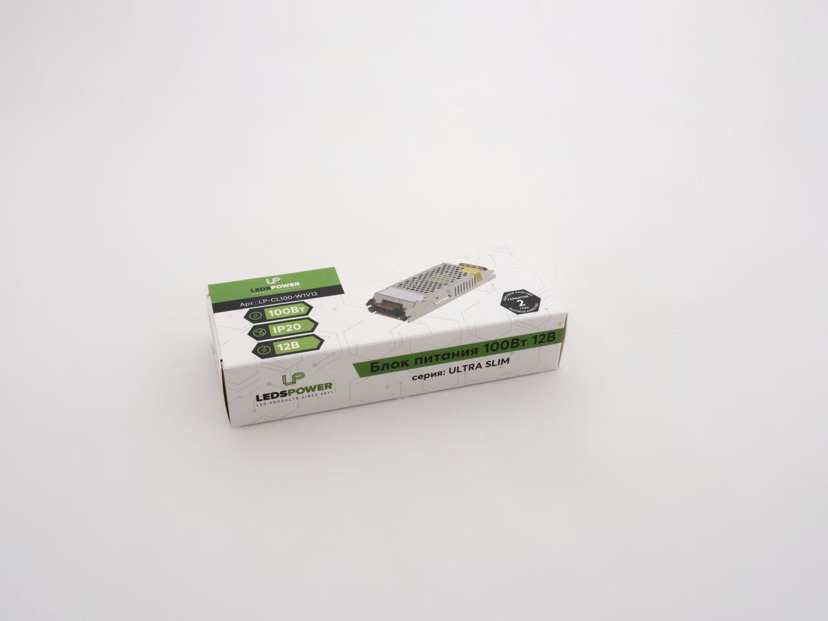 Блок питания LEDS POWER 100Вт 12В ULTRA SLIM 000831