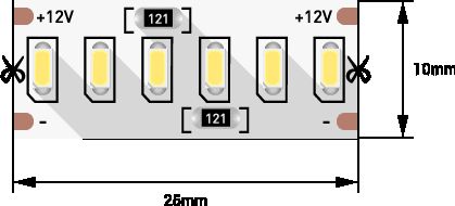Светодиодная лента SWG 24W/m 240Led/m 3014SMD теплый белый 5M SWG4240-12-24-WW-M 009470