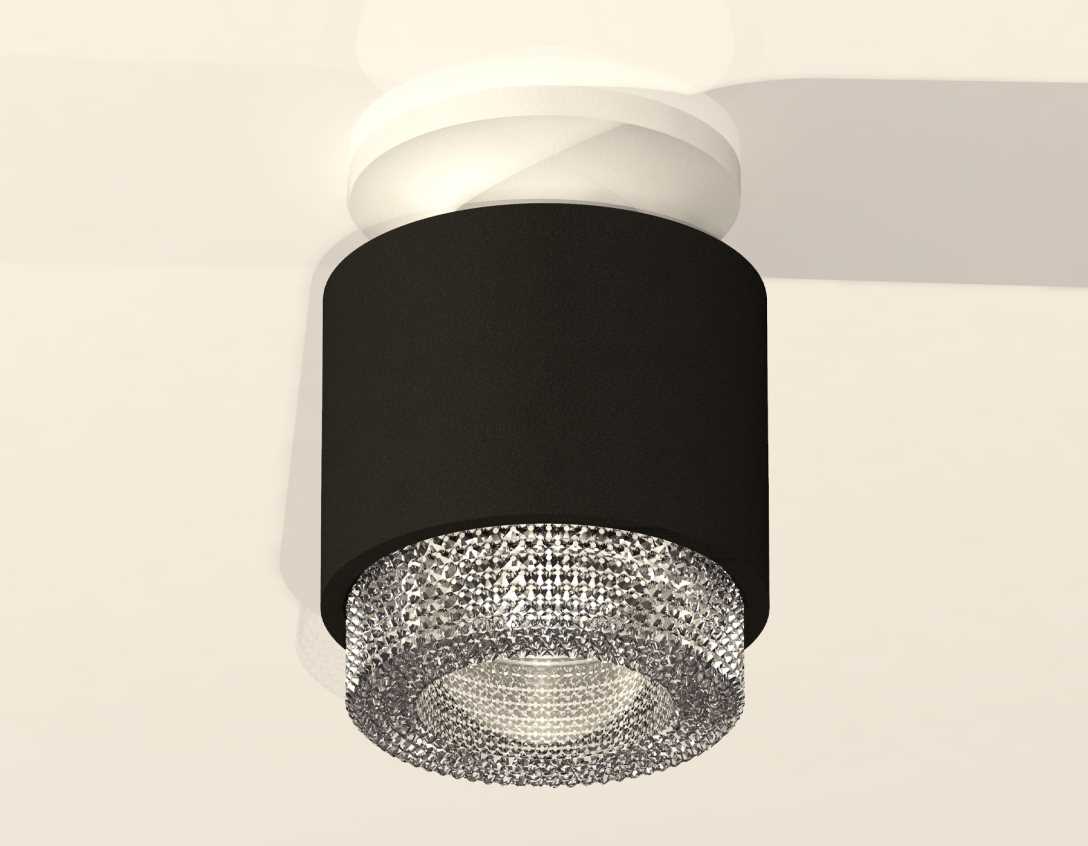 Комплект накладного светильника Ambrella light Techno Spot XS7511042 SBK/SWH/CL черный песок/белый песок/прозрачный (N7925, C7511, N7191)