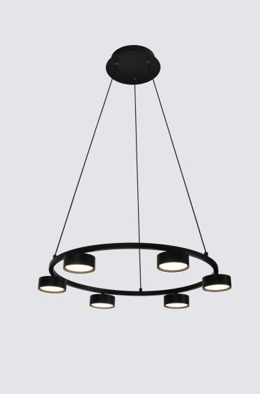 Люстра подвесная Alfa Light F3924-06 black 55W ?70*H12 0