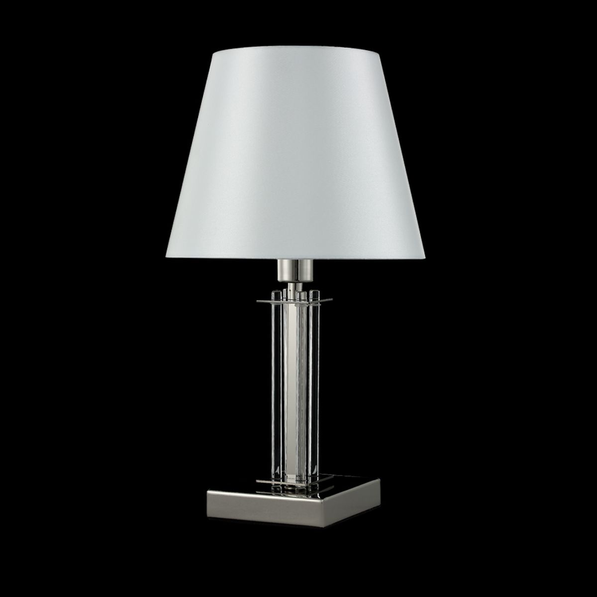 Настольная лампа Crystal Lux Nicolas LG1 Nickel/White