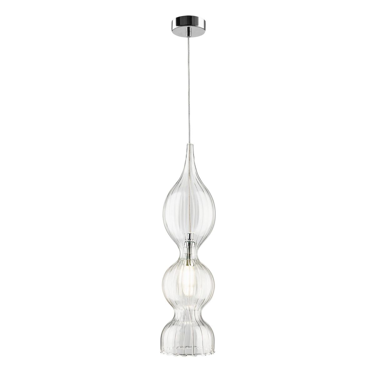 Подвесной светильник Crystal Lux Iris SP1 B Transparent