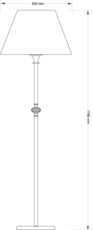 Напольный светильник KUTEK San Marino Aba?ur SAN-LS-1(P/A)CR