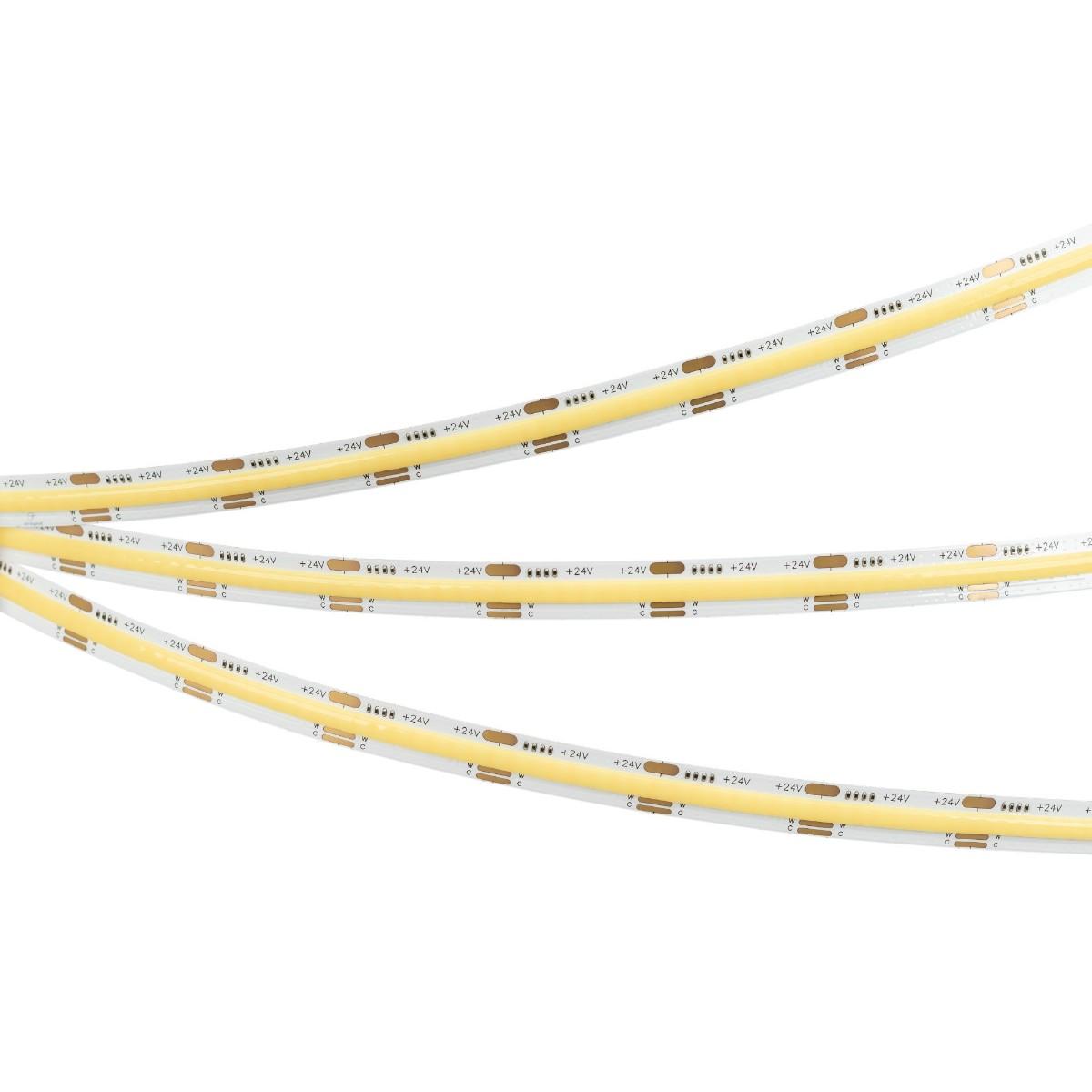 Светодиодная лента Arlight 16,5W/m 576LED/m CSPSMD теплый белый 5M COB-X576-10mm 24V White-MIX 036206