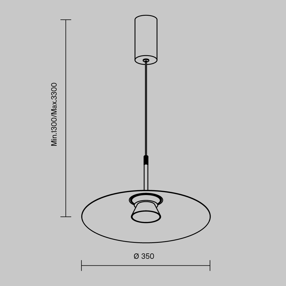 Подвесной светодиодный светильник Maytoni Platte MOD352PL-L10W3K