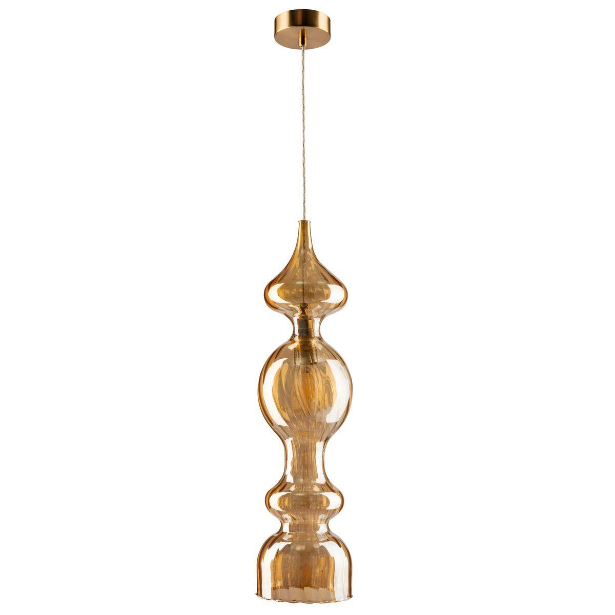 Подвесной светильник Crystal Lux Iris SP1 A Amber