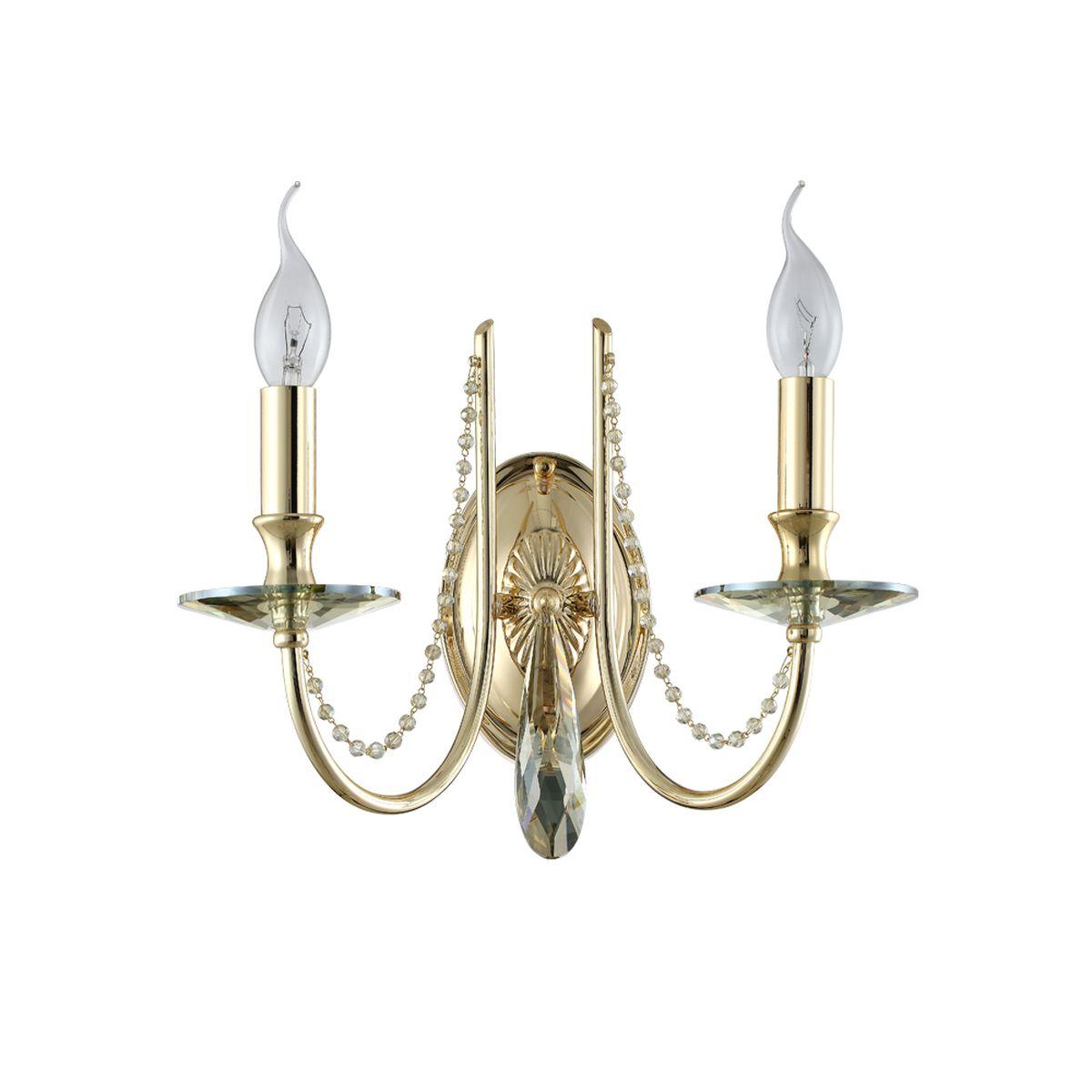 Бра Crystal Lux Victoria AP2 Gold/Amber