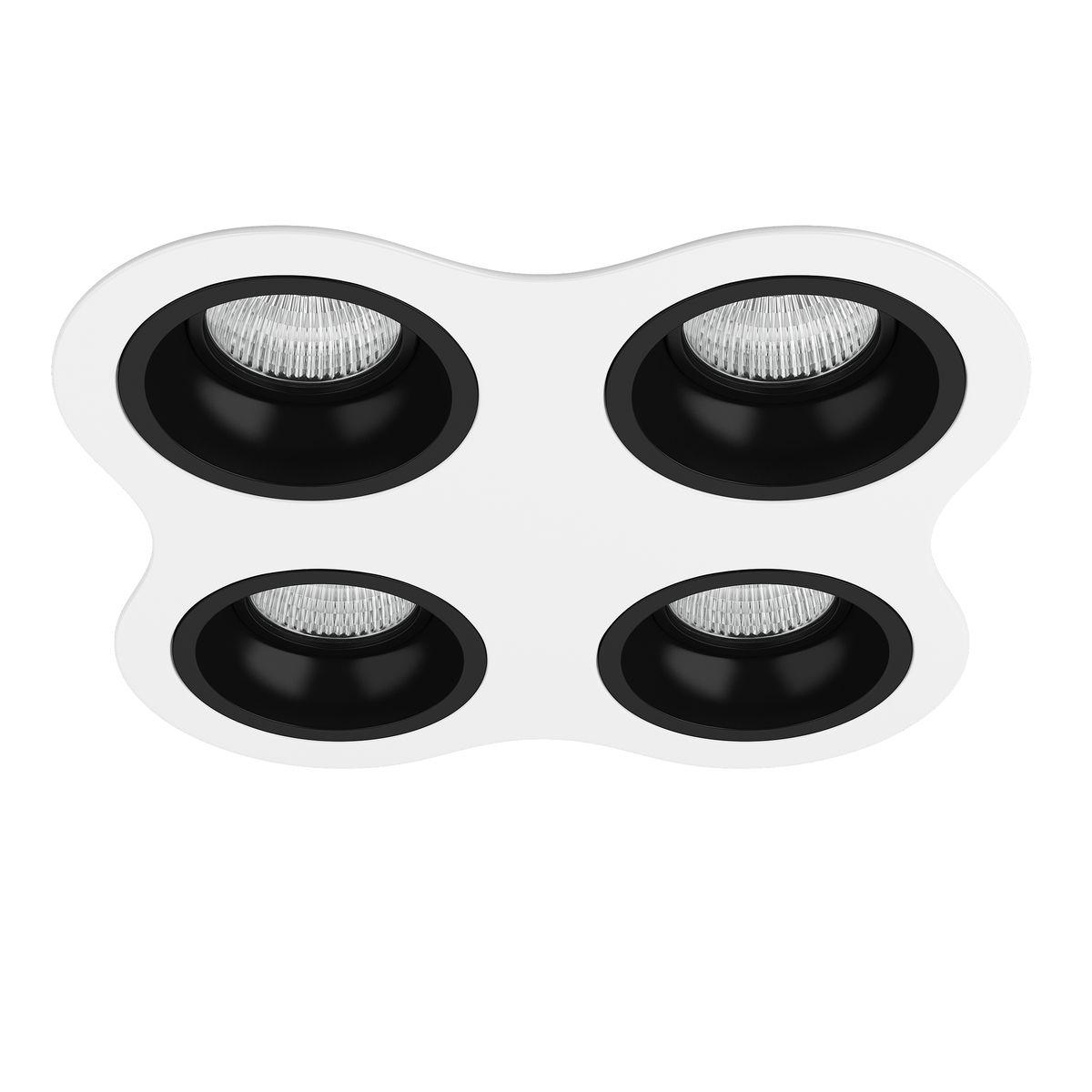 Комплект из светильников и рамки Lightstar Domino Round (214646+214607+214607+214607+214607) D64607070707