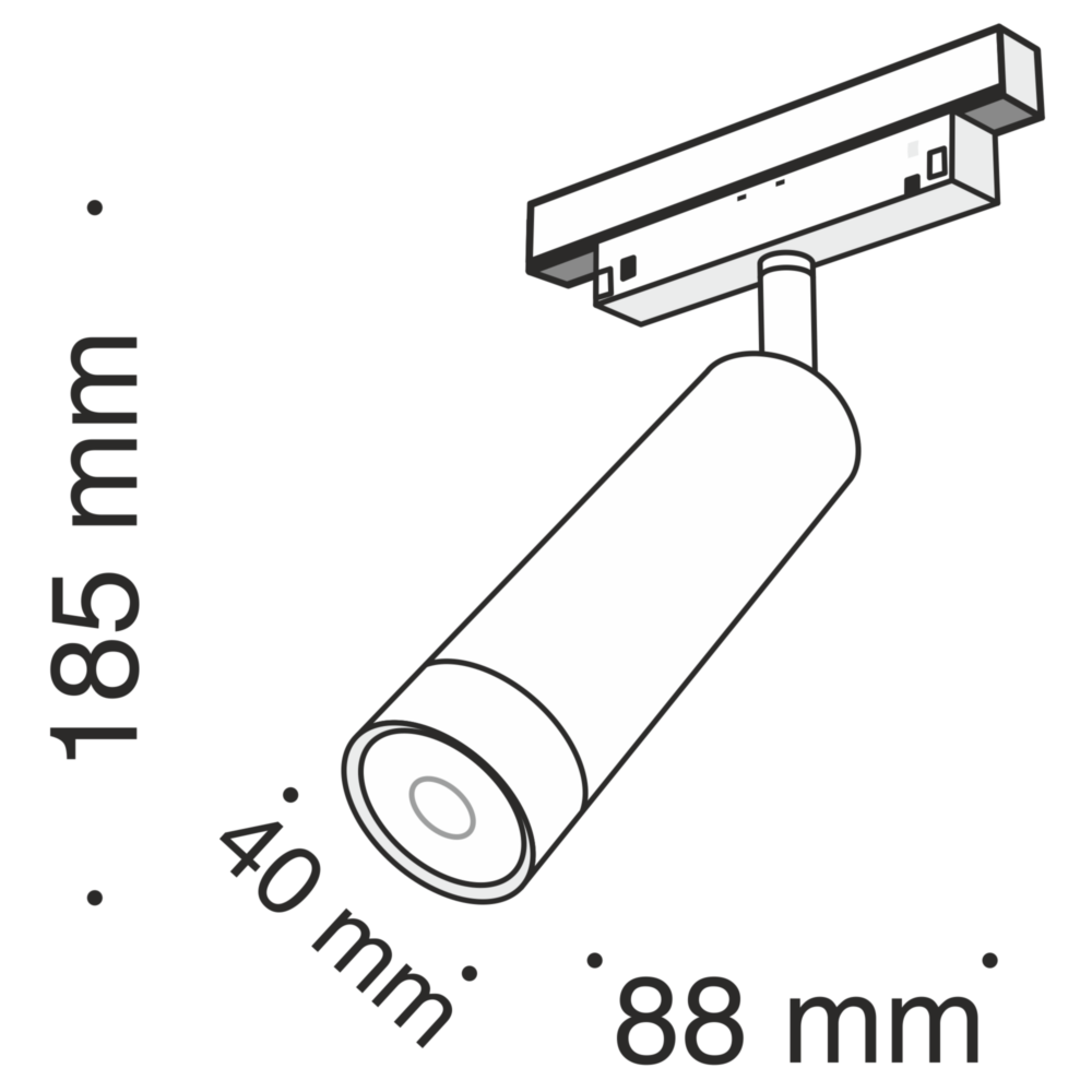 Трековый светодиодный светильник для магнитного шинопровода Maytoni Track Lamps TR019-2-7W4K-B