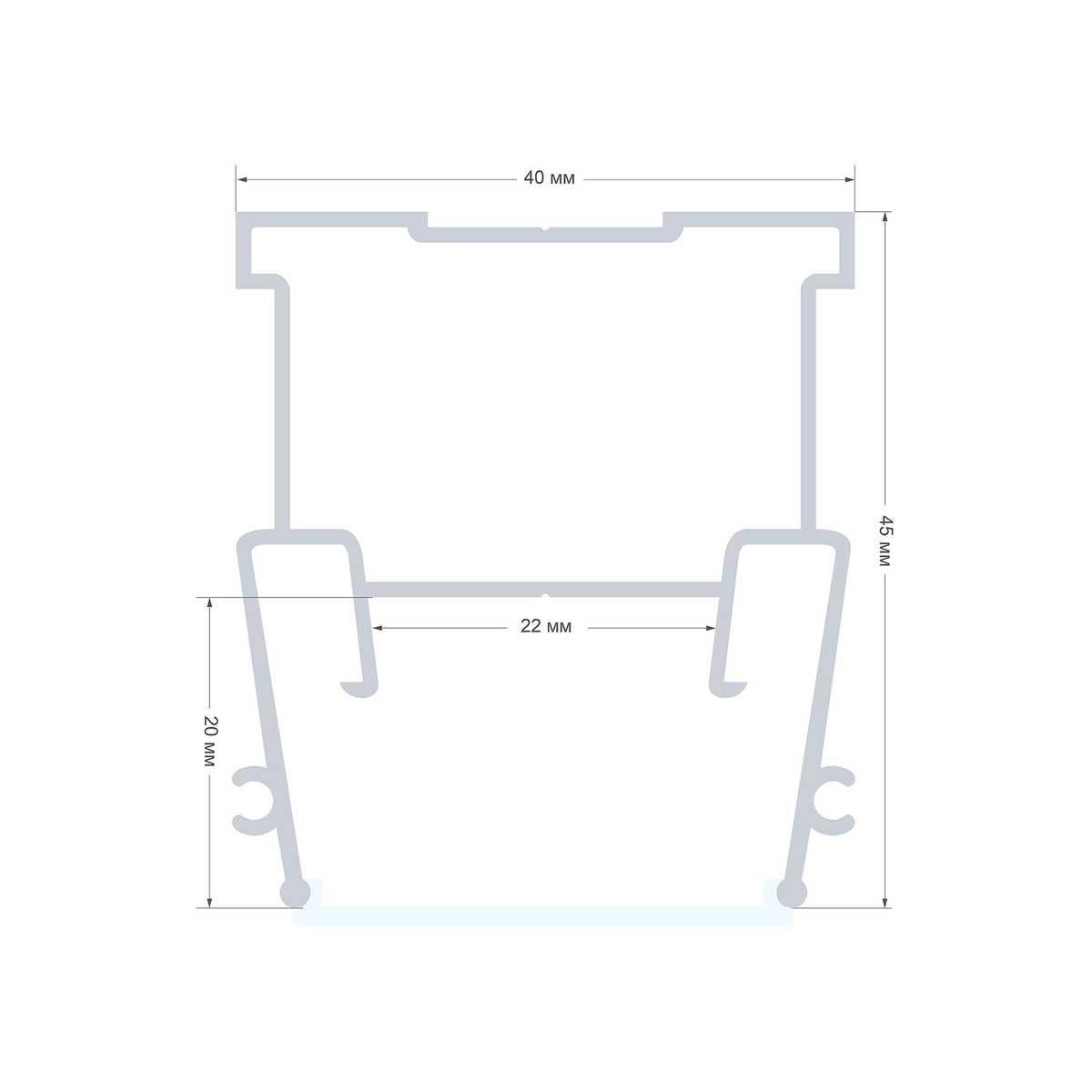 Профиль для натяжного потолка Apeyron 08-57