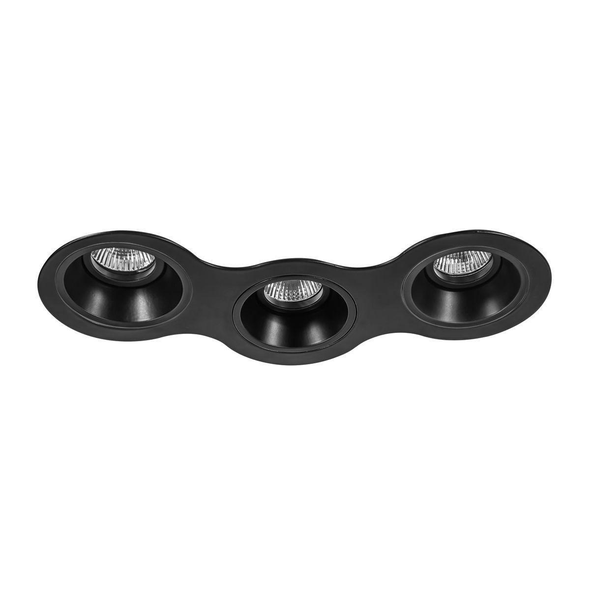 Комплект из светильников и рамки Lightstar Domino Round (214697+214607+214607+214607) D697070707