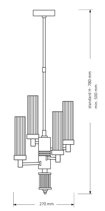 Подвесная люстра KUTEK MOOD Seti SET-ZW-4(N)
