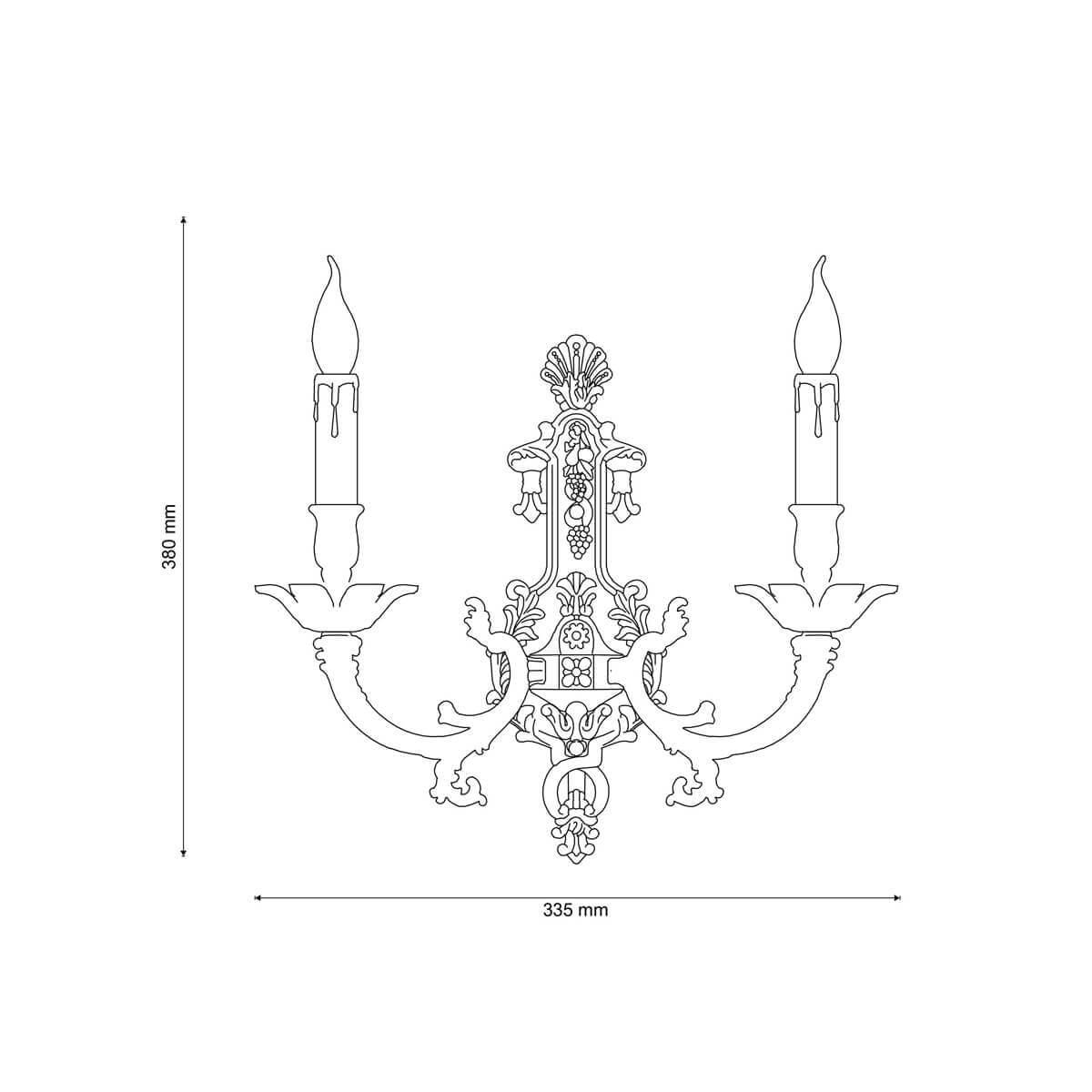 Бра Lucia Tucci Firenze W1781.2 Antique Gold