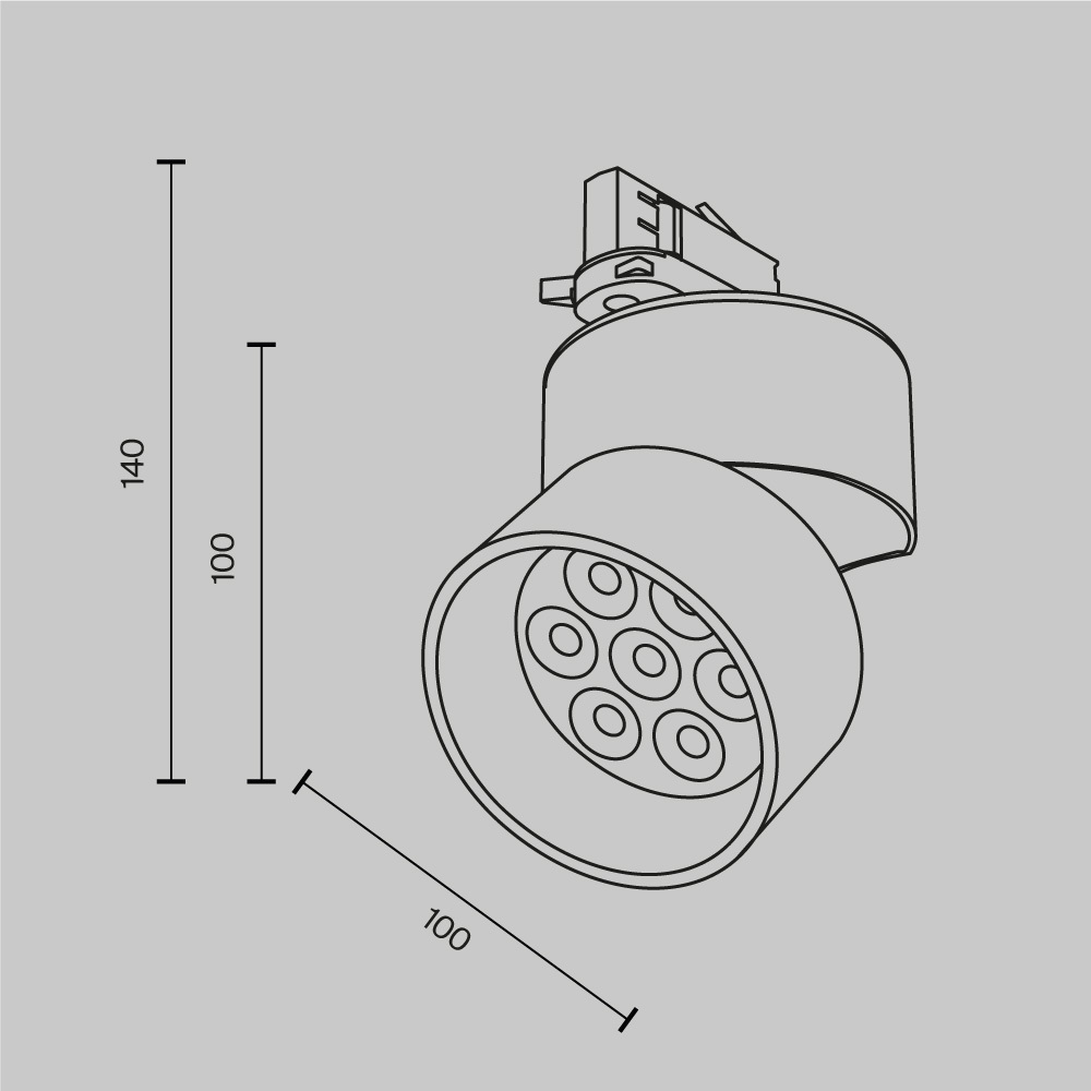 Трековый светодиодный светильник Maytoni Technical Alfa TR199-3-15W2.7K-M-B