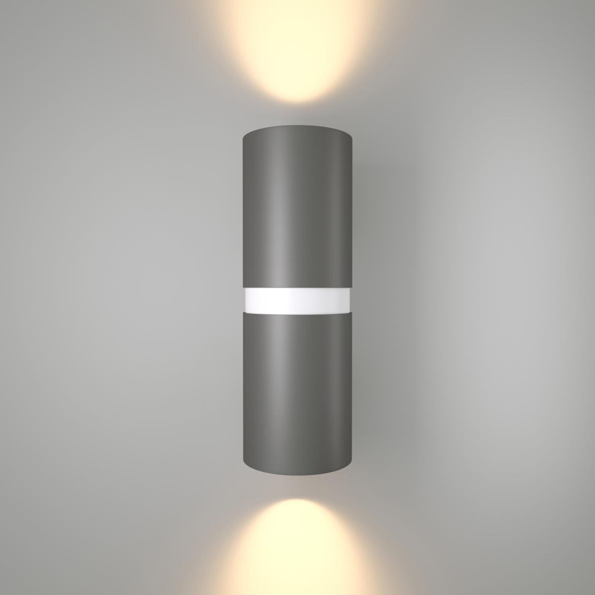 Уличный настенный светодиодный светильник Elektrostandard Liberty 35124/U серый/белый a060098