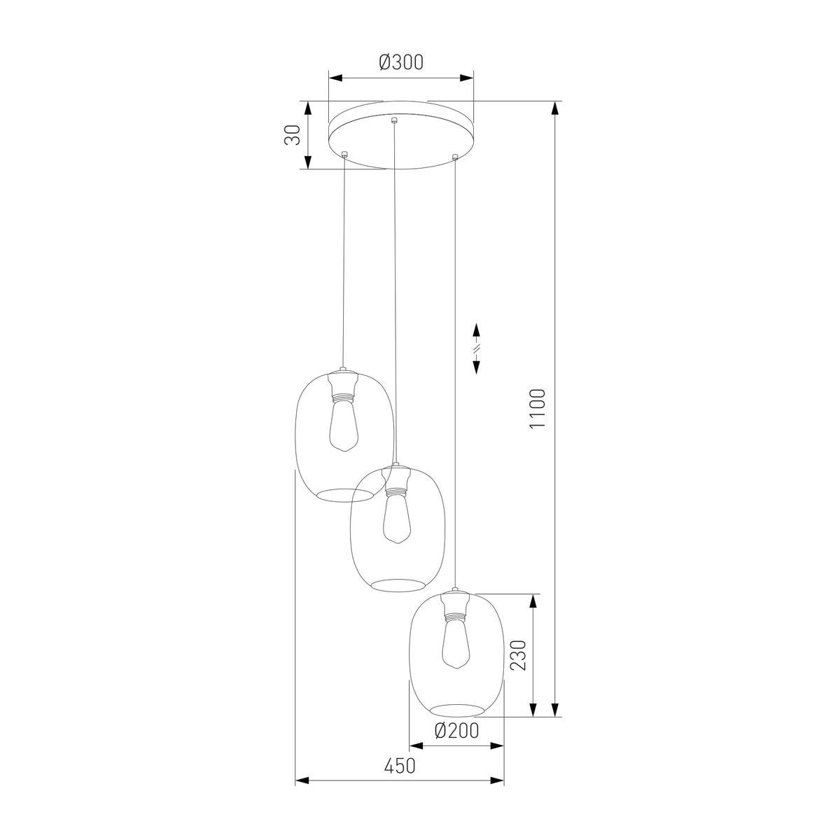 Подвесная люстра TK Lighting 5973 Elio