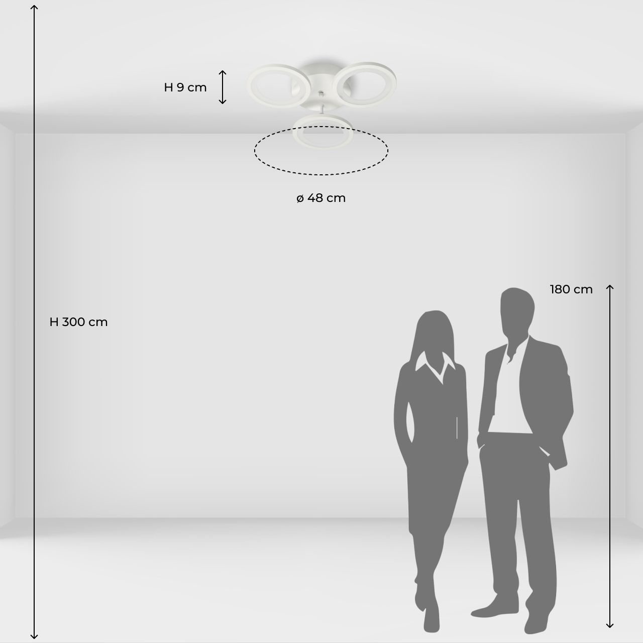 Потолочная светодиодная люстра De City Мадлен 424013303