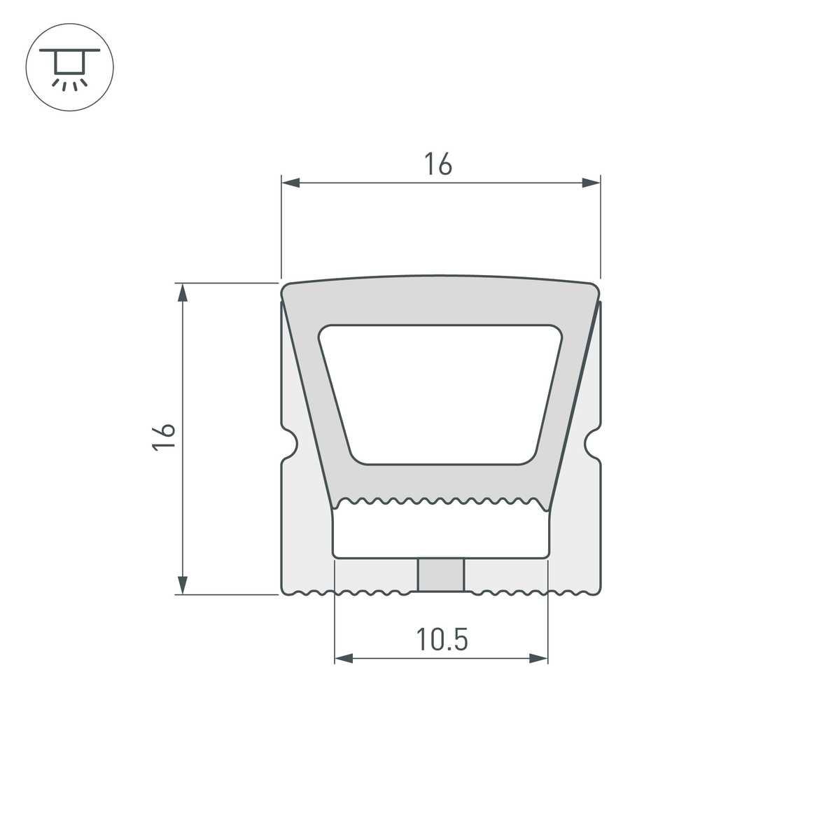 Профиль Arlight WPH-Flex-1616-Top-S11-20m White 041094