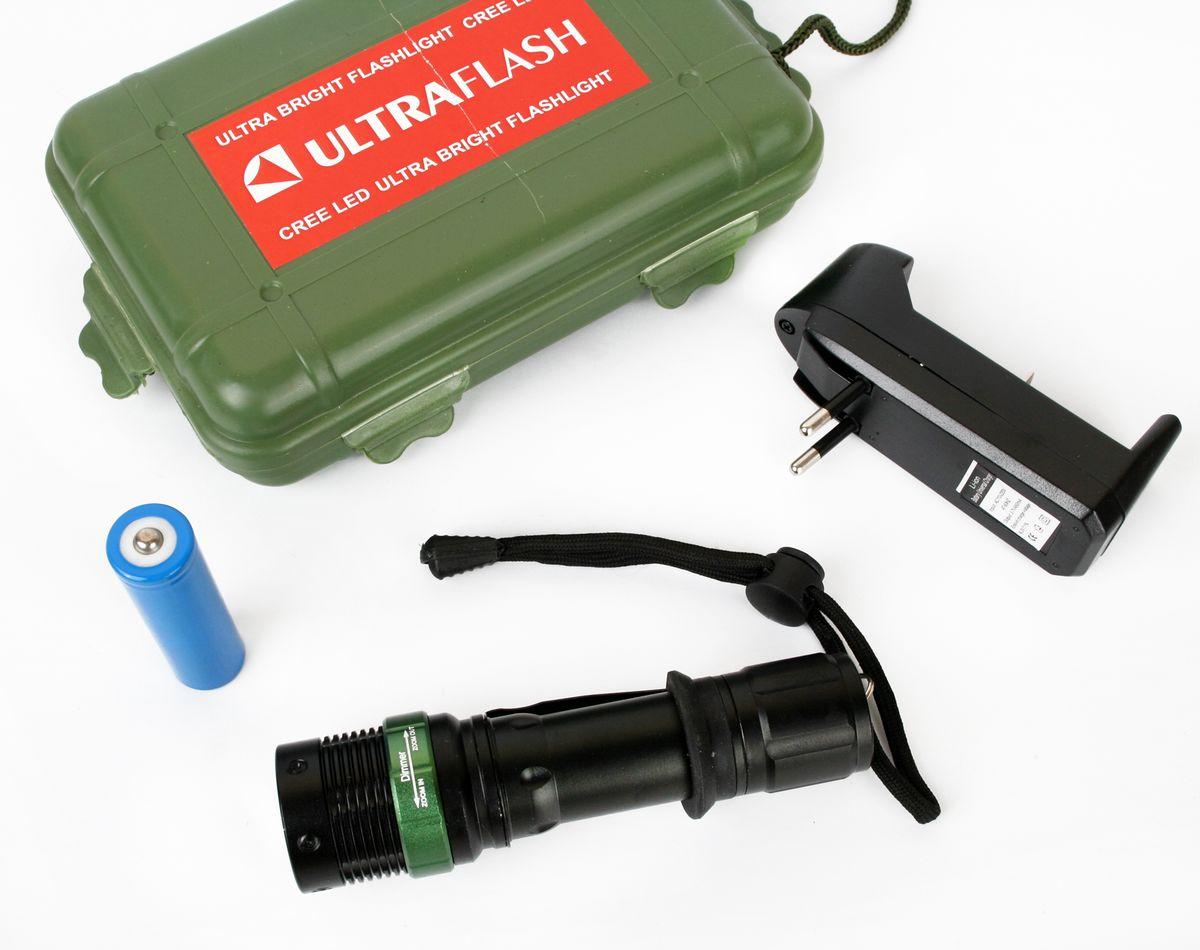 Ручной светодиодный фонарь Ultraflash Accu Profi аккумуляторный 130х36 250 лм E142 12187