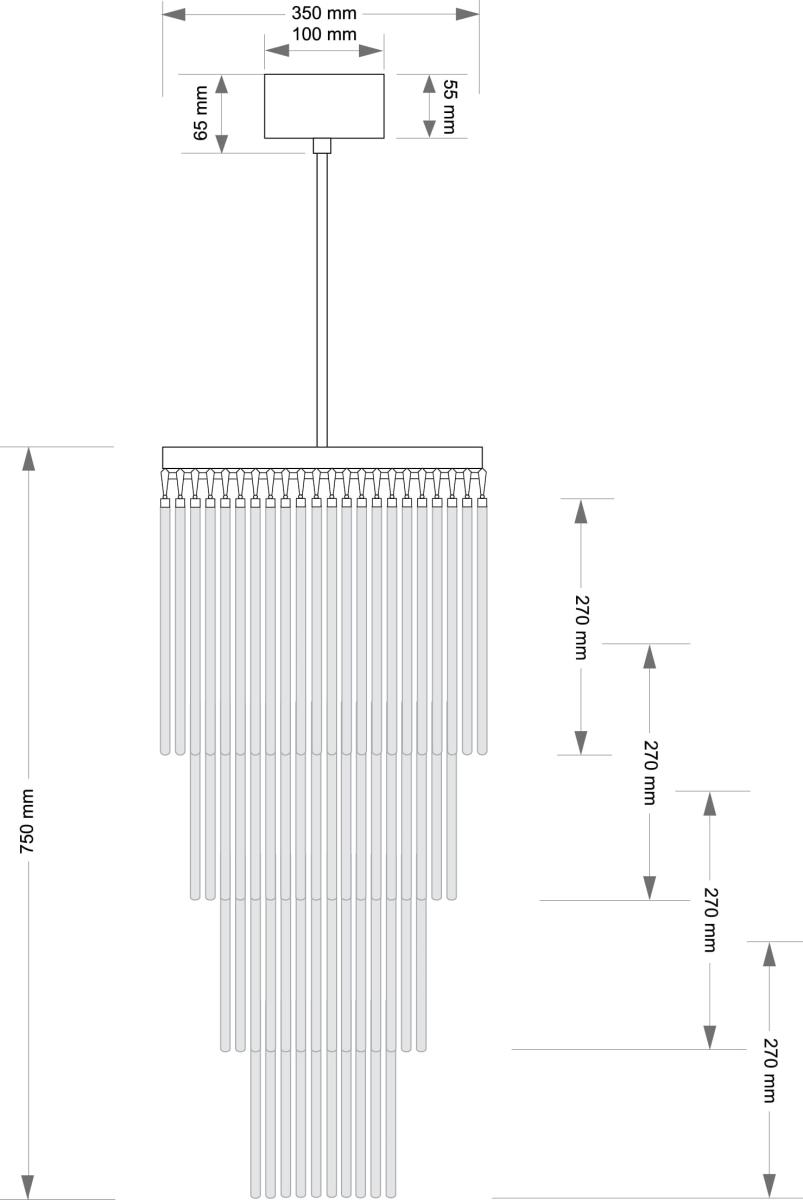 Подвесной светильник KUTEK FILAGO FIL-ZW-10(P)350/270