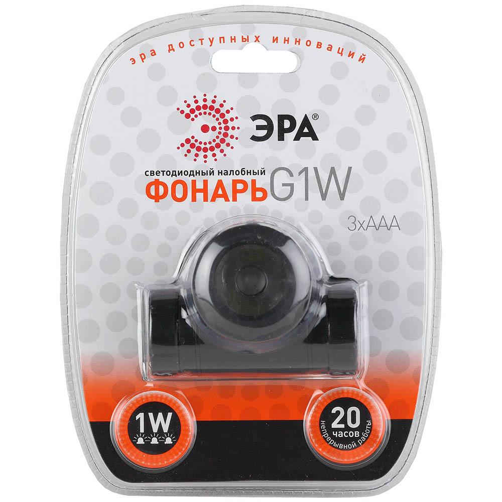 Налобный светодиодный фонарь ЭРА от батареек 60 лм G1W C0033731